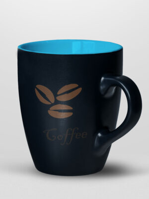 Black Printed Coffee Mug